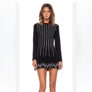 J.O.A. skater dress in  black geo